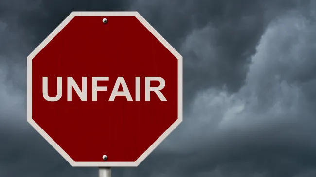 Unfair stop sign